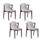 Home Walnut Wood Dining Chair Contemporary Upholstered Arm Chair Black Walnut 4 Piece Set Clearhalo 'Dining Chairs' 'Dining Tables & Seating' 'dining_chair' 'furn' 'furn_dining_chair' 'Furniture' 'Kitchen & Dining Furniture' 7397525