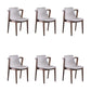 Home Walnut Wood Dining Chair Contemporary Upholstered Arm Chair Black Walnut 6 Piece Set Clearhalo 'Dining Chairs' 'Dining Tables & Seating' 'dining_chair' 'furn' 'furn_dining_chair' 'Furniture' 'Kitchen & Dining Furniture' 7397528