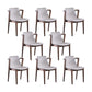Home Walnut Wood Dining Chair Contemporary Upholstered Arm Chair Black Walnut 8 Piece Set Clearhalo 'Dining Chairs' 'Dining Tables & Seating' 'dining_chair' 'furn' 'furn_dining_chair' 'Furniture' 'Kitchen & Dining Furniture' 7397530
