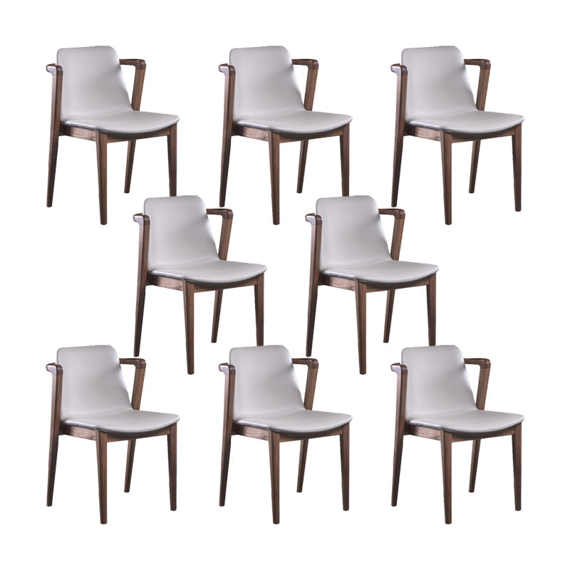 Home Walnut Wood Dining Chair Contemporary Upholstered Arm Chair Black Walnut 8 Piece Set Clearhalo 'Dining Chairs' 'Dining Tables & Seating' 'dining_chair' 'furn' 'furn_dining_chair' 'Furniture' 'Kitchen & Dining Furniture' 7397530