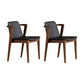 Home Walnut Wood Dining Chair Contemporary Upholstered Arm Chair Dark Walnut 2 Piece Set Clearhalo 'Dining Chairs' 'Dining Tables & Seating' 'dining_chair' 'furn' 'furn_dining_chair' 'Furniture' 'Kitchen & Dining Furniture' 7397532