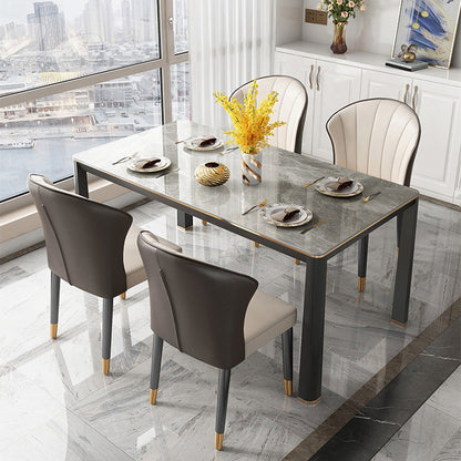 Oak Solid Wood Legs Dining Table Mid-Century Rectangle Dining Table Without Chairs Clearhalo 'Dining Tables & Seating' 'Dining Tables' 'dining_table' 'furn' 'furn_dining_table' 'Furniture' 'Kitchen & Dining Furniture' 7397537