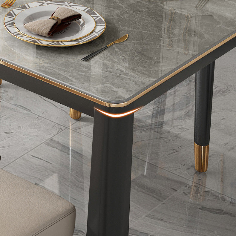 Oak Solid Wood Legs Dining Table Mid-Century Rectangle Dining Table Clearhalo 'Dining Tables & Seating' 'Dining Tables' 'dining_table' 'furn' 'furn_dining_table' 'Furniture' 'Kitchen & Dining Furniture' 7397539