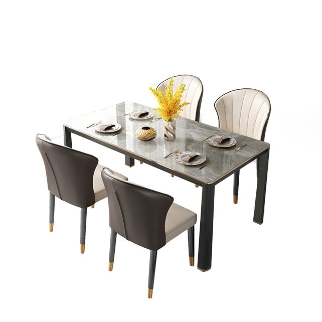 Oak Solid Wood Legs Dining Table Mid-Century Rectangle Dining Table Clearhalo 'Dining Tables & Seating' 'Dining Tables' 'dining_table' 'furn' 'furn_dining_table' 'Furniture' 'Kitchen & Dining Furniture' 7397541