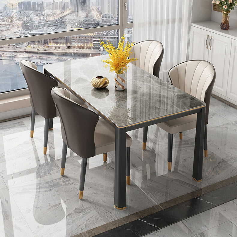 Oak Solid Wood Legs Dining Table Mid-Century Rectangle Dining Table Clearhalo 'Dining Tables & Seating' 'Dining Tables' 'dining_table' 'furn' 'furn_dining_table' 'Furniture' 'Kitchen & Dining Furniture' 7397544
