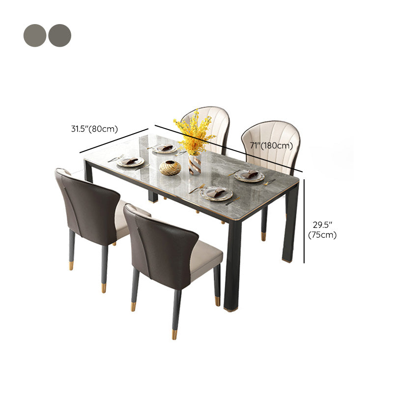 Oak Solid Wood Legs Dining Table Mid-Century Rectangle Dining Table Clearhalo 'Dining Tables & Seating' 'Dining Tables' 'dining_table' 'furn' 'furn_dining_table' 'Furniture' 'Kitchen & Dining Furniture' 7397546
