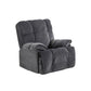 Microsuede Swiveling Recliner Chair Modern Pillow Top Arm Recliners with USB Cord 39"L x 41"W x 41"H Gray Clearhalo 'Chairs & Seating' 'furn' 'furn_recliners' 'Furniture' 'Living Room Furniture' 'Recliners' 7397632
