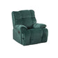Microsuede Swiveling Recliner Chair Modern Pillow Top Arm Recliners with USB Cord 39"L x 41"W x 41"H Green Clearhalo 'Chairs & Seating' 'furn' 'furn_recliners' 'Furniture' 'Living Room Furniture' 'Recliners' 7397635