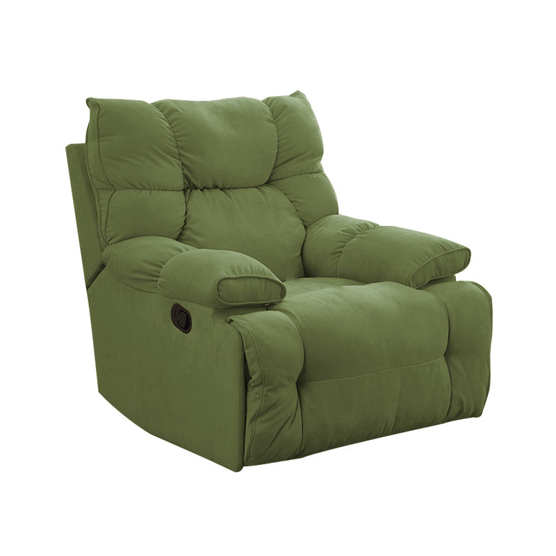 Microsuede Swiveling Recliner Chair Modern Pillow Top Arm Recliners with USB Cord 39"L x 42"W x 41"H Green Clearhalo 'Chairs & Seating' 'furn' 'furn_recliners' 'Furniture' 'Living Room Furniture' 'Recliners' 7397645
