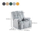 Microsuede Swiveling Recliner Chair Modern Pillow Top Arm Recliners with USB Cord Clearhalo 'Chairs & Seating' 'furn' 'furn_recliners' 'Furniture' 'Living Room Furniture' 'Recliners' 7397648