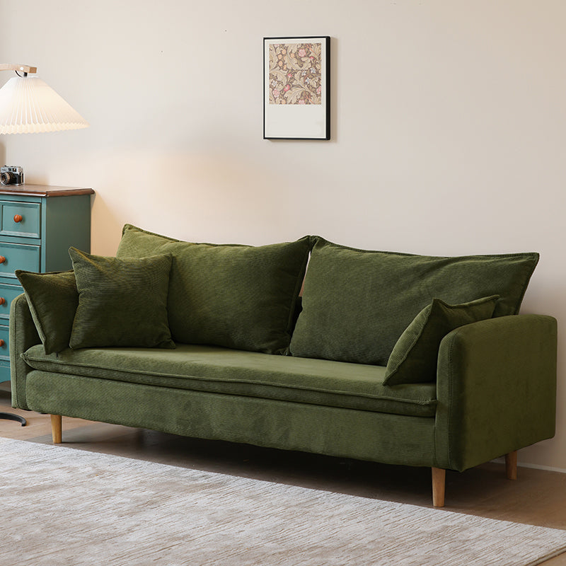 Sewn Pillow Back Sofa Scratch Resistant Living Room Seating with Arm