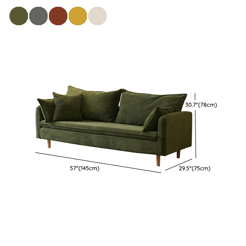 Sewn Pillow Back Sofa Scratch Resistant Living Room Seating with Arm