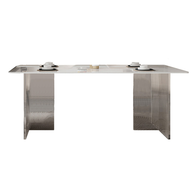 Modern Kitchen Stone Furniture 5 Pcs Standard Height Dining Room Table Set