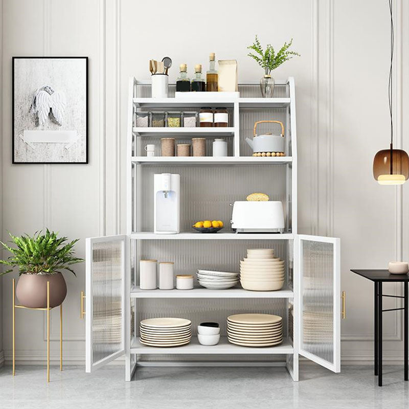 Server in vetro in metallo contemporaneo Server da pranzo con porte per sala da pranzo