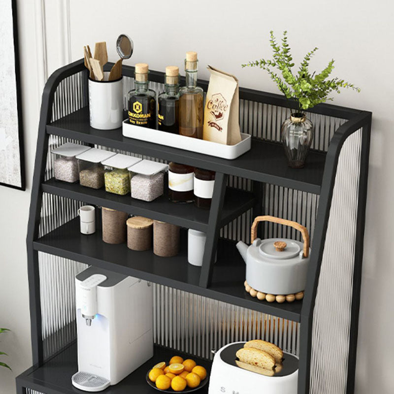 Server in vetro in metallo contemporaneo Server da pranzo con porte per sala da pranzo