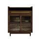 Glam Buffet Server Pine Dining Server con porte per soggiorno