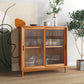 Glam Buffet Server Pine Dining Server con porte per soggiorno