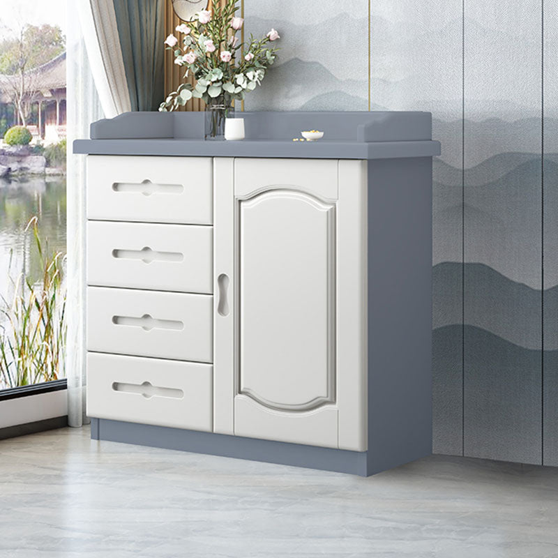 Modern Sideboard Buffet Stand Cabinets Included Sideboard with 1/2/3 Doors for Dining Room 35"L x 16"W x 31"H Grey Clearhalo 'buffet_sideboard' 'Buffets & Sideboards' 'furn' 'furn_buffet_sideboard' 'Furniture' 'Kitchen & Dining Furniture' 7398410