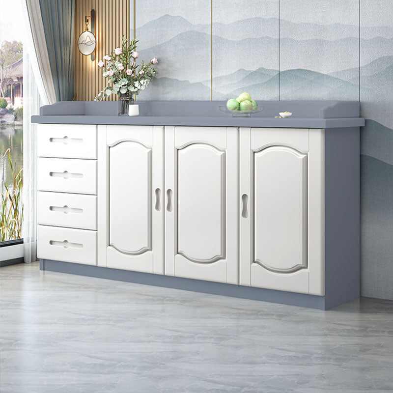 Modern Sideboard Buffet Stand Cabinets Included Sideboard with 1/2/3 Doors for Dining Room 59"L x 16"W x 31"H Grey Clearhalo 'buffet_sideboard' 'Buffets & Sideboards' 'furn' 'furn_buffet_sideboard' 'Furniture' 'Kitchen & Dining Furniture' 7398414