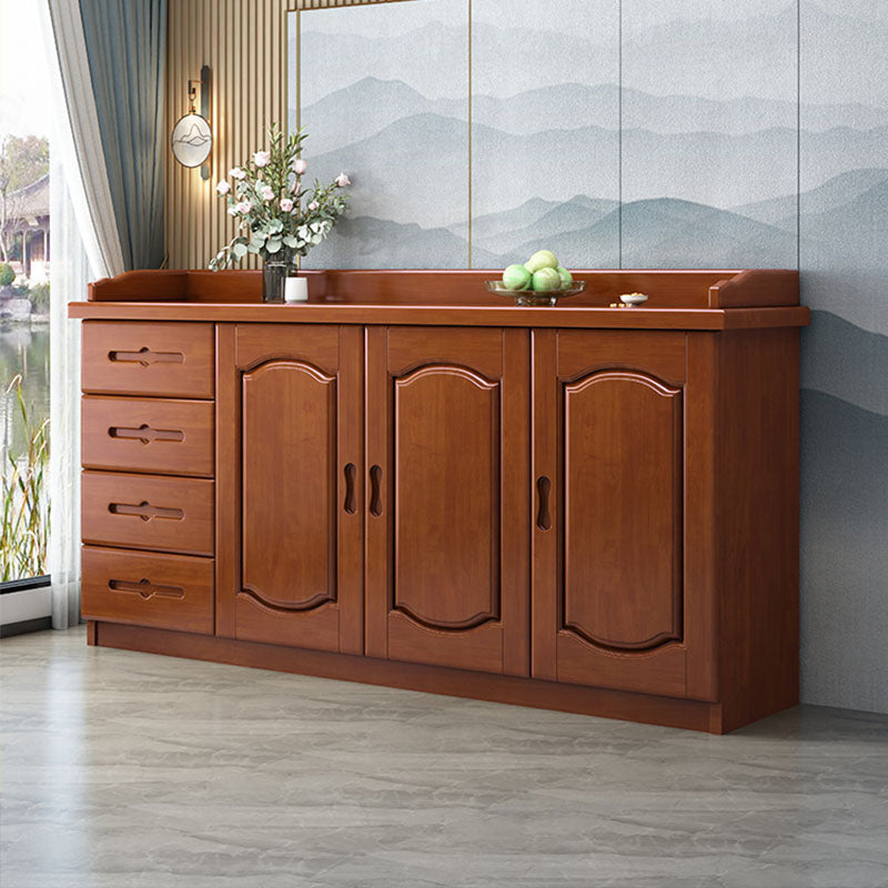 Modern Sideboard Buffet Stand Cabinets Included Sideboard with 1/2/3 Doors for Dining Room 59"L x 16"W x 31"H Medium Wood Clearhalo 'buffet_sideboard' 'Buffets & Sideboards' 'furn' 'furn_buffet_sideboard' 'Furniture' 'Kitchen & Dining Furniture' 7398418