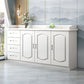 Modern Sideboard Buffet Stand Cabinets Included Sideboard with 1/2/3 Doors for Dining Room 59"L x 16"W x 31"H White Clearhalo 'buffet_sideboard' 'Buffets & Sideboards' 'furn' 'furn_buffet_sideboard' 'Furniture' 'Kitchen & Dining Furniture' 7398419