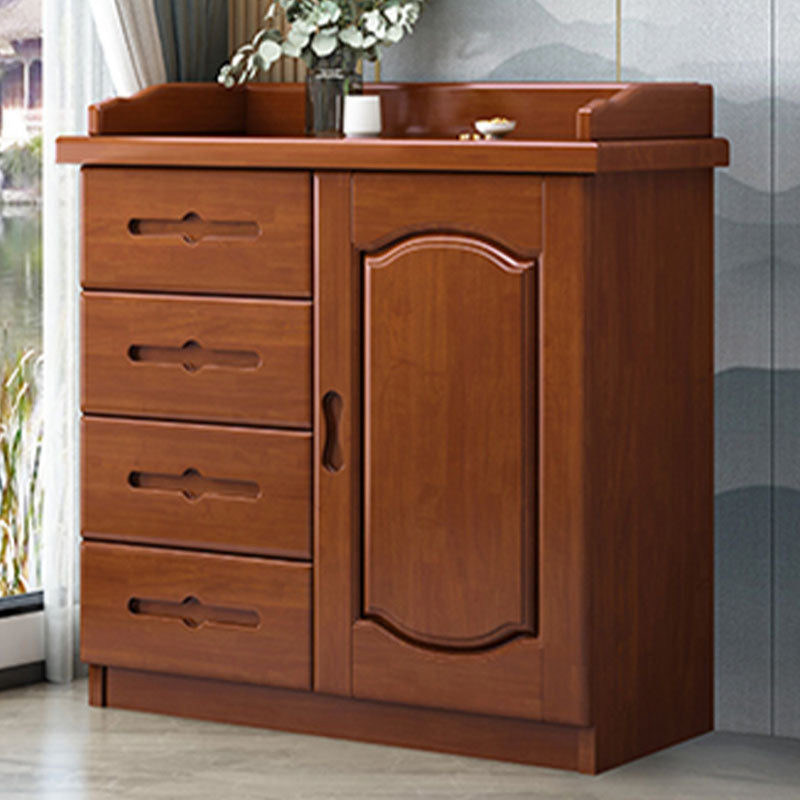 Modern Sideboard Buffet Stand Cabinets Included Sideboard with 1/2/3 Doors for Dining Room 35"L x 16"W x 31"H Medium Wood Clearhalo 'buffet_sideboard' 'Buffets & Sideboards' 'furn' 'furn_buffet_sideboard' 'Furniture' 'Kitchen & Dining Furniture' 7398420