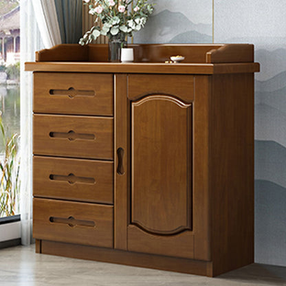Modern Sideboard Buffet Stand Cabinets Included Sideboard with 1/2/3 Doors for Dining Room 35"L x 16"W x 31"H Walnut Clearhalo 'buffet_sideboard' 'Buffets & Sideboards' 'furn' 'furn_buffet_sideboard' 'Furniture' 'Kitchen & Dining Furniture' 7398421