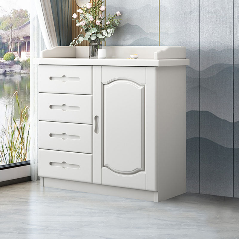 Modern Sideboard Buffet Stand Cabinets Included Sideboard with 1/2/3 Doors for Dining Room 35"L x 16"W x 31"H White Clearhalo 'buffet_sideboard' 'Buffets & Sideboards' 'furn' 'furn_buffet_sideboard' 'Furniture' 'Kitchen & Dining Furniture' 7398423