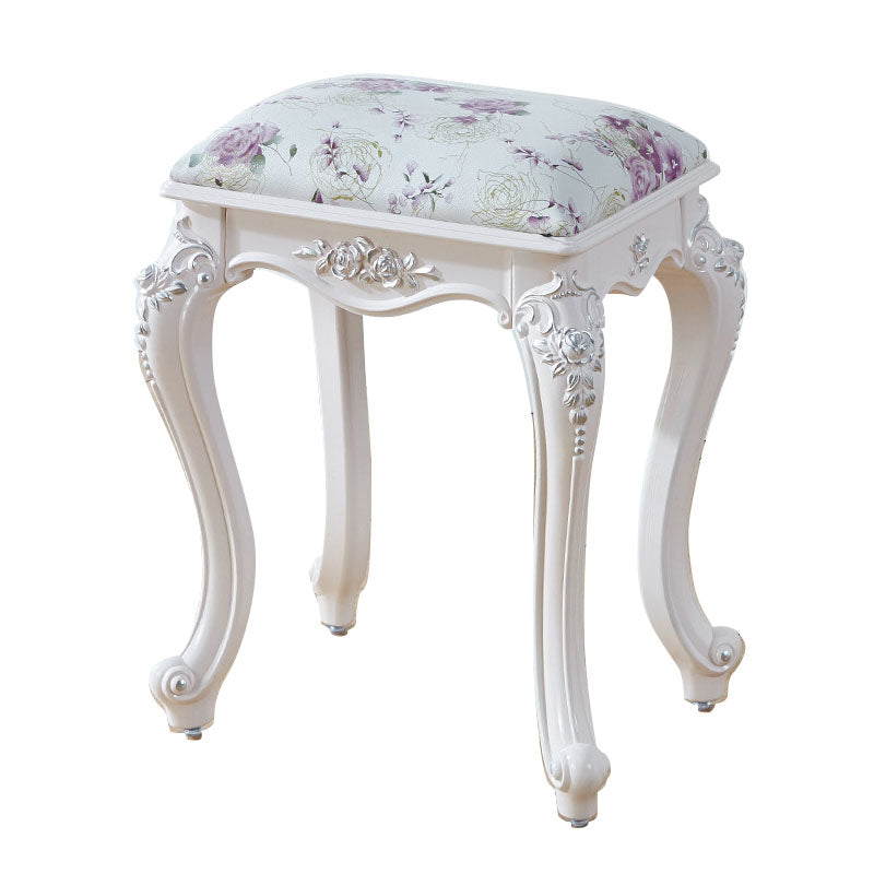 Glam Pouf Ottoman Faux Leather Solid Color Water Resistant Carving Rectangle Pouf Clearhalo 'furn' 'furn_ottomans_poufs' 'Furniture' 'Living Room Furniture' 'Ottomans & Poufs' 'ottomans_poufs' 7398653