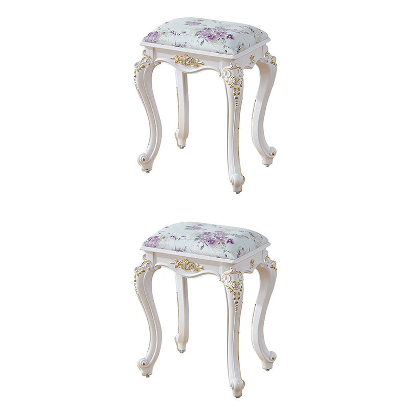 Glam Pouf Ottoman Faux Leather Solid Color Water Resistant Carving Rectangle Pouf Violet 2 Piece Set Gold Clearhalo 'furn' 'furn_ottomans_poufs' 'Furniture' 'Living Room Furniture' 'Ottomans & Poufs' 'ottomans_poufs' 7398677