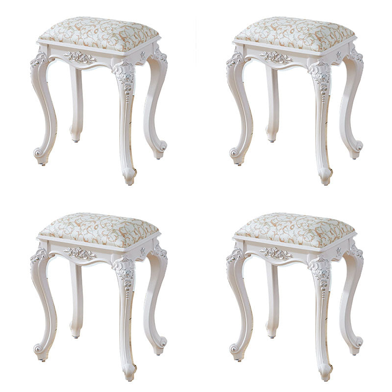 Glam Pouf Ottoman Faux Leather Solid Color Water Resistant Carving Rectangle Pouf Yellow 4 Piece Set Silver Clearhalo 'furn' 'furn_ottomans_poufs' 'Furniture' 'Living Room Furniture' 'Ottomans & Poufs' 'ottomans_poufs' 7398691