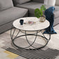 Frame Glam Cocktail Table Stone Round Nesting Coffee Table Set White Black Clearhalo 'Coffee & Accent Tables' 'Coffee Tables' 'coffee_tables' 'furn' 'furn_coffee_tables' 'Furniture' 'Living Room Furniture' 7398700