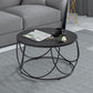 Frame Glam Cocktail Table Stone Round Nesting Coffee Table Set Clearhalo 'Coffee & Accent Tables' 'Coffee Tables' 'coffee_tables' 'furn' 'furn_coffee_tables' 'Furniture' 'Living Room Furniture' 7398701