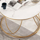 Frame Glam Cocktail Table Stone Round Nesting Coffee Table Set Clearhalo 'Coffee & Accent Tables' 'Coffee Tables' 'coffee_tables' 'furn' 'furn_coffee_tables' 'Furniture' 'Living Room Furniture' 7398710