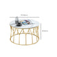 Frame Glam Cocktail Table Stone Round Nesting Coffee Table Set Clearhalo 'Coffee & Accent Tables' 'Coffee Tables' 'coffee_tables' 'furn' 'furn_coffee_tables' 'Furniture' 'Living Room Furniture' 7398724