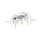 Frame Glam Cocktail Table Stone Round Nesting Coffee Table Set Clearhalo 'Coffee & Accent Tables' 'Coffee Tables' 'coffee_tables' 'furn' 'furn_coffee_tables' 'Furniture' 'Living Room Furniture' 7398728