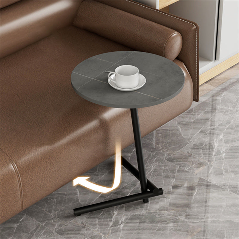 Minimalism Slate and Metal Single Coffee Table Frame Round Glam Coffee Table Clearhalo 'Coffee & Accent Tables' 'Coffee Tables' 'coffee_tables' 'furn' 'furn_coffee_tables' 'Furniture' 'Living Room Furniture' 7398749