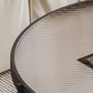 Minimalism Glass Top Coffee Table Round Metal Frame Cocktail Table Clearhalo 'Coffee & Accent Tables' 'Coffee Tables' 'coffee_tables' 'furn' 'furn_coffee_tables' 'Furniture' 'Living Room Furniture' 7398772