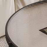 Tavolino in vetro minimalismo tavolino rotondo in metallo tavolo da cocktail