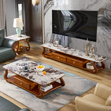 Open Storage TV Media Console Contemporary Stand Console with Drawers Clearhalo 'furn' 'furn_tv_stands_entertainment_centers' 'Furniture' 'Living Room Furniture' 'TV Stands & Entertainment Centers' 'TV Stands & Media Storage Furniture' 'tv_stands_entertainment_centers' 7399688