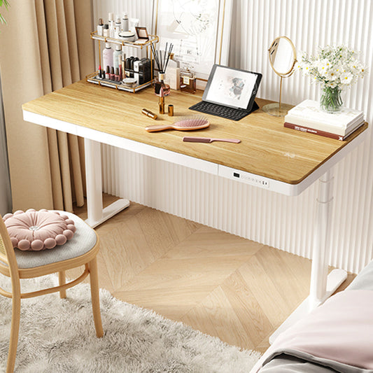 Bureau de câblage de levage électrique moderne bureau de bureau de base en forme de T avec tiroir