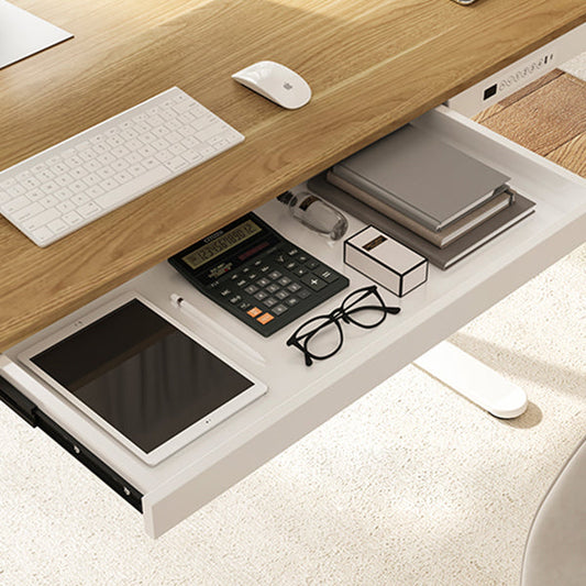 Bureau de câblage de levage électrique moderne bureau de bureau de base en forme de T avec tiroir