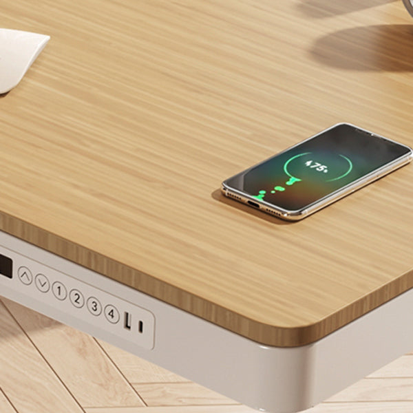 Bureau de câblage de levage électrique moderne bureau de bureau de base en forme de T avec tiroir