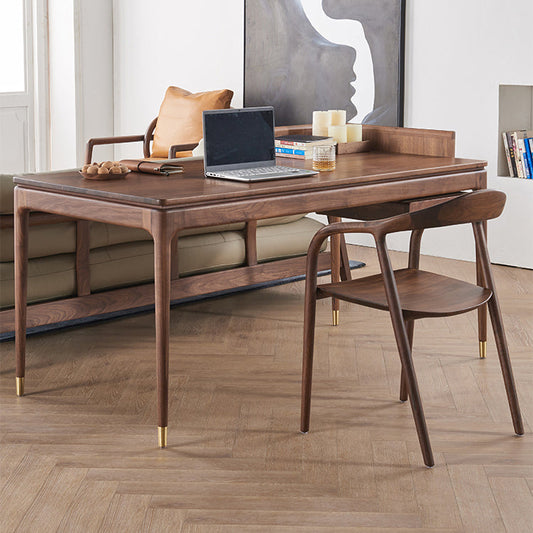 Hedendaags Walnut Wood Computer Desk Home Parsons Base Writing Desk