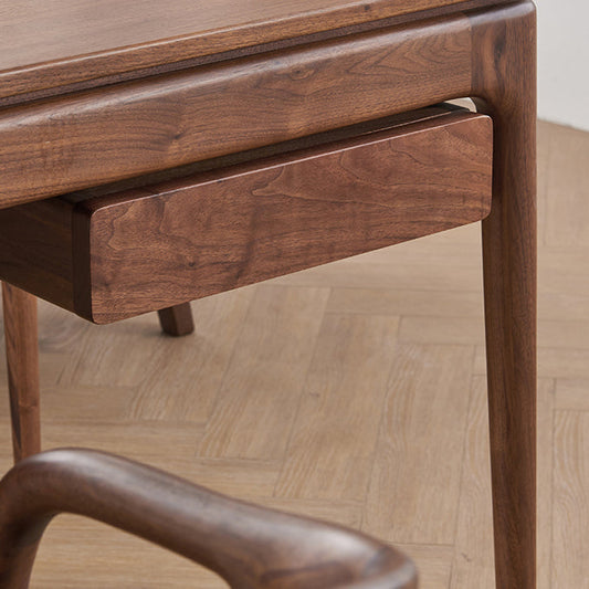 Hedendaags Walnut Wood Computer Desk Home Parsons Base Writing Desk