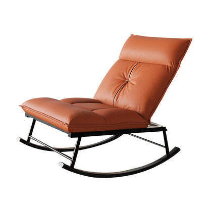 Mid Century Modern Lazy Sofa Rocking Chair Indoor Rocking Chair Orange Clearhalo 'Chairs & Seating' 'furn' 'furn_rocking_chairs' 'Furniture' 'Living Room Furniture' 'Rocking Chairs' 'rocking_chairs' 7399783
