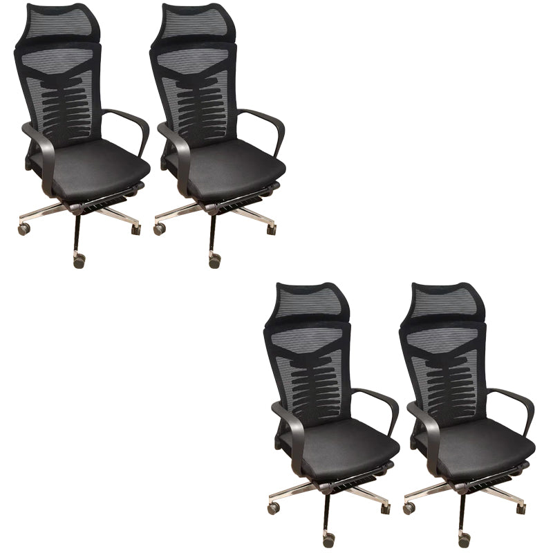 Modern Swivel Chair Adjustable Seat Height Chair with Breathable Back 4 Piece Set Sponge Clearhalo 'furn' 'furn_office_chair' 'Furniture' 'Office Chairs' 'Office Furniture' 'office_chair' 7399805