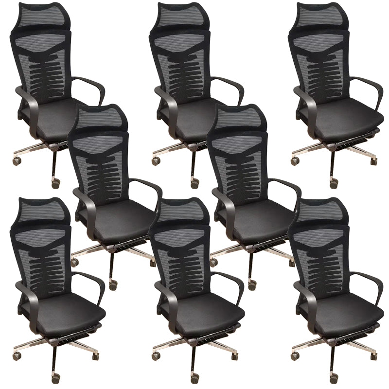 Modern Swivel Chair Adjustable Seat Height Chair with Breathable Back 8 Piece Set Sponge Clearhalo 'furn' 'furn_office_chair' 'Furniture' 'Office Chairs' 'Office Furniture' 'office_chair' 7399809