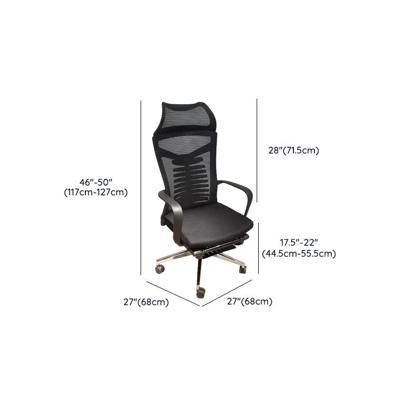Modern Swivel Chair Adjustable Seat Height Chair with Breathable Back Clearhalo 'furn' 'furn_office_chair' 'Furniture' 'Office Chairs' 'Office Furniture' 'office_chair' 7399811