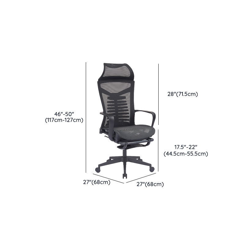 Modern Swivel Chair Adjustable Seat Height Chair with Breathable Back Clearhalo 'furn' 'furn_office_chair' 'Furniture' 'Office Chairs' 'Office Furniture' 'office_chair' 7399812